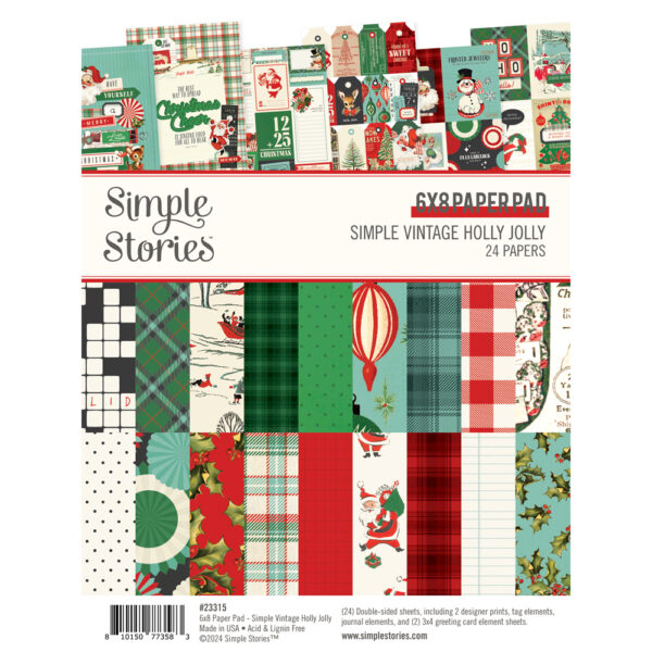 Simple Stories Simple Vintage Holly Jolly 6X8 Pad