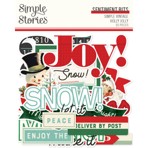 Simple Stories Simple Vintage Holly Jolly Sentiment Bits & Pieces