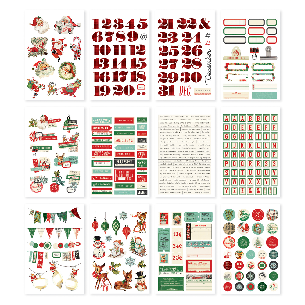 Simple Stories Simple Vintage Holly Jolly Sticker Book