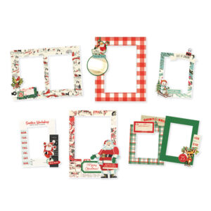 Simple Stories Simple Vintage Holly Jolly Chipboard Frames