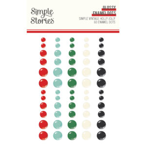 Simple Stories Simple Vintage Holly Jolly Glossy Enamel Dots