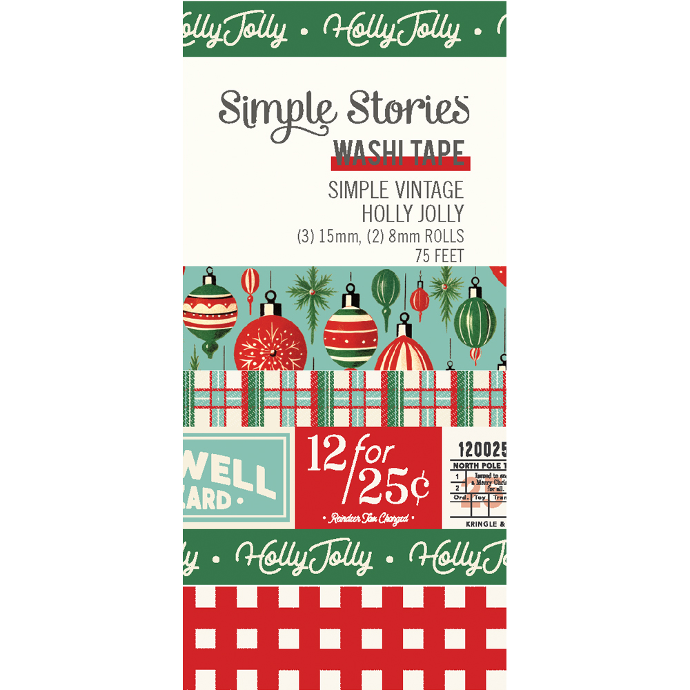 Simple Stories Simple Vintage Holly Jolly Washi Tape