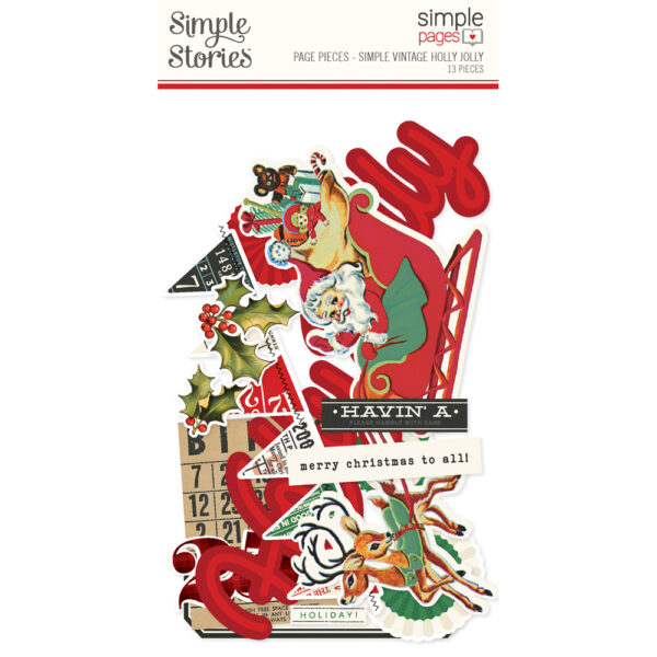 Simple Stories Simple Vintage Holly Jolly Simple Pages Page Pieces