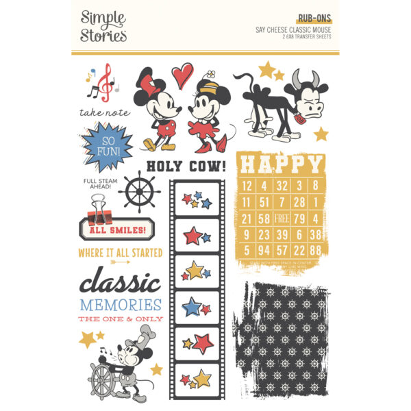 Simple Stories Say Cheese Classic Mouse Rub Ons