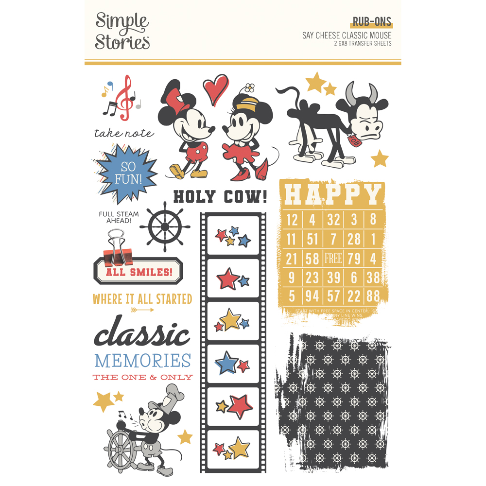 Simple Stories Say Cheese Classic Mouse Rub Ons