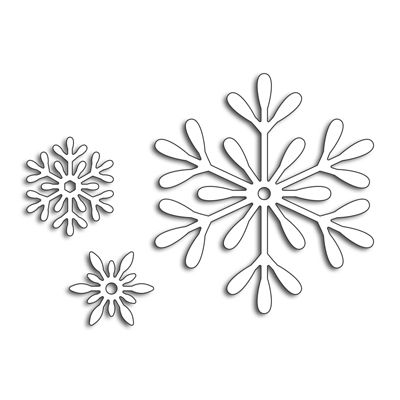 Penny Black Die 3 Snowflakes