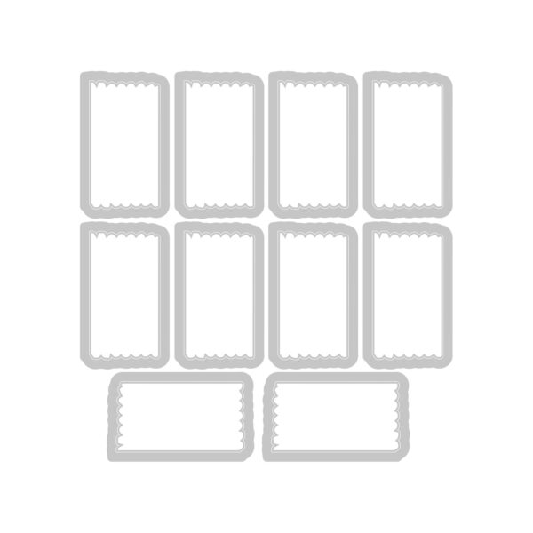 Sizzix A5 Clear Stamps Set 60PK w/10PK Framelits Die Set – Tab Stamp Alpha By 49 and Market