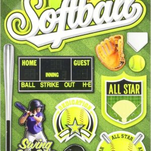 REMINISCE REAL SPORT 3D SOFTBALL STICKER