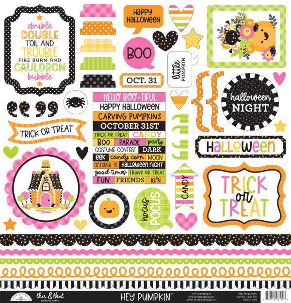 Doodlebug Hey Pumpkin This & That Stickers