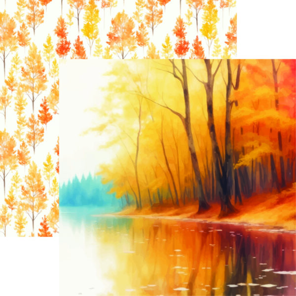 Reminisce Autumn Reflect 12X12 Autumn Landscape