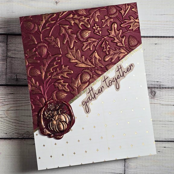 SPELLBINDERS 3D EMBOSSING FOLDER OAK FOREST