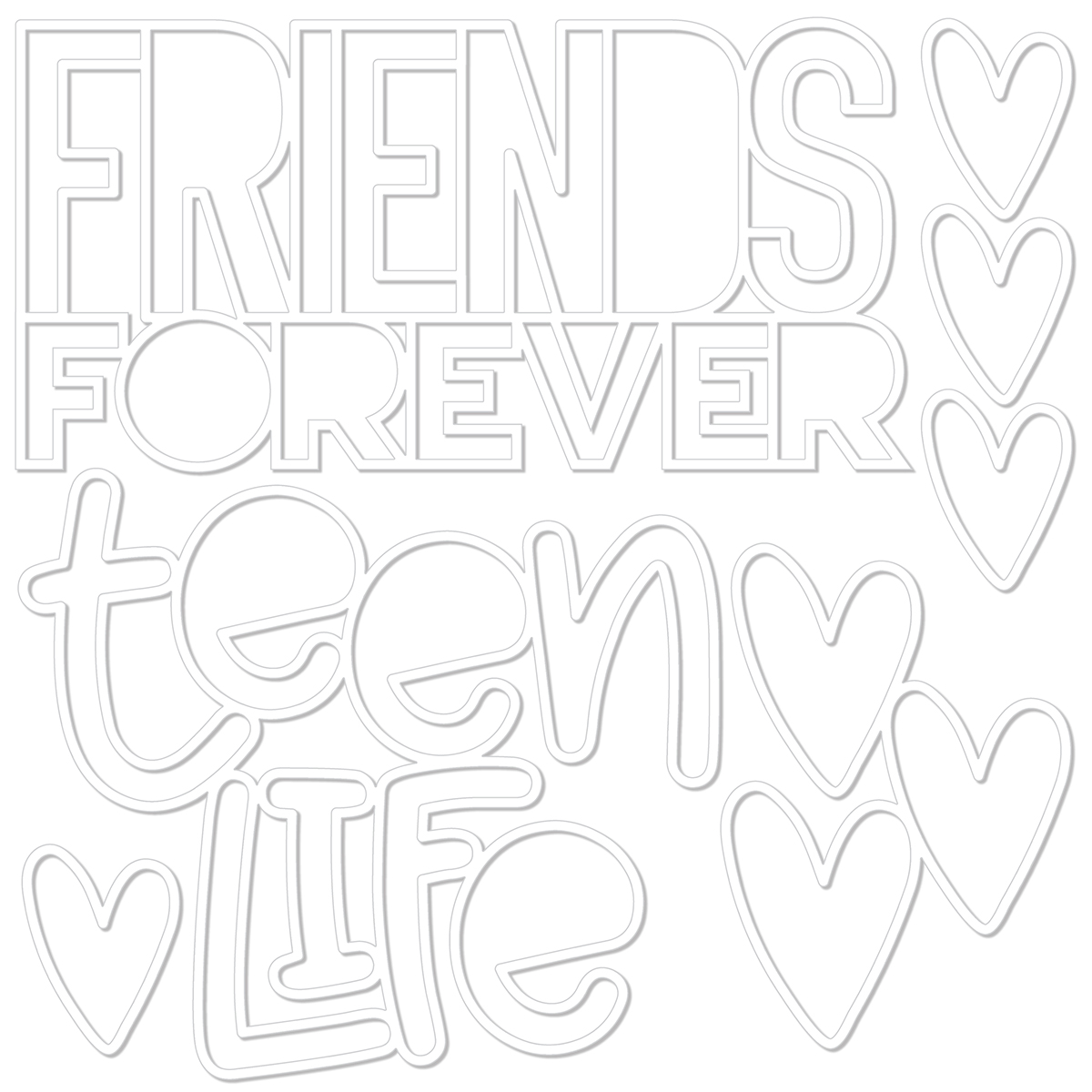 Bell Boulevard Teen Caitlyn Friends Forever Cut Outs