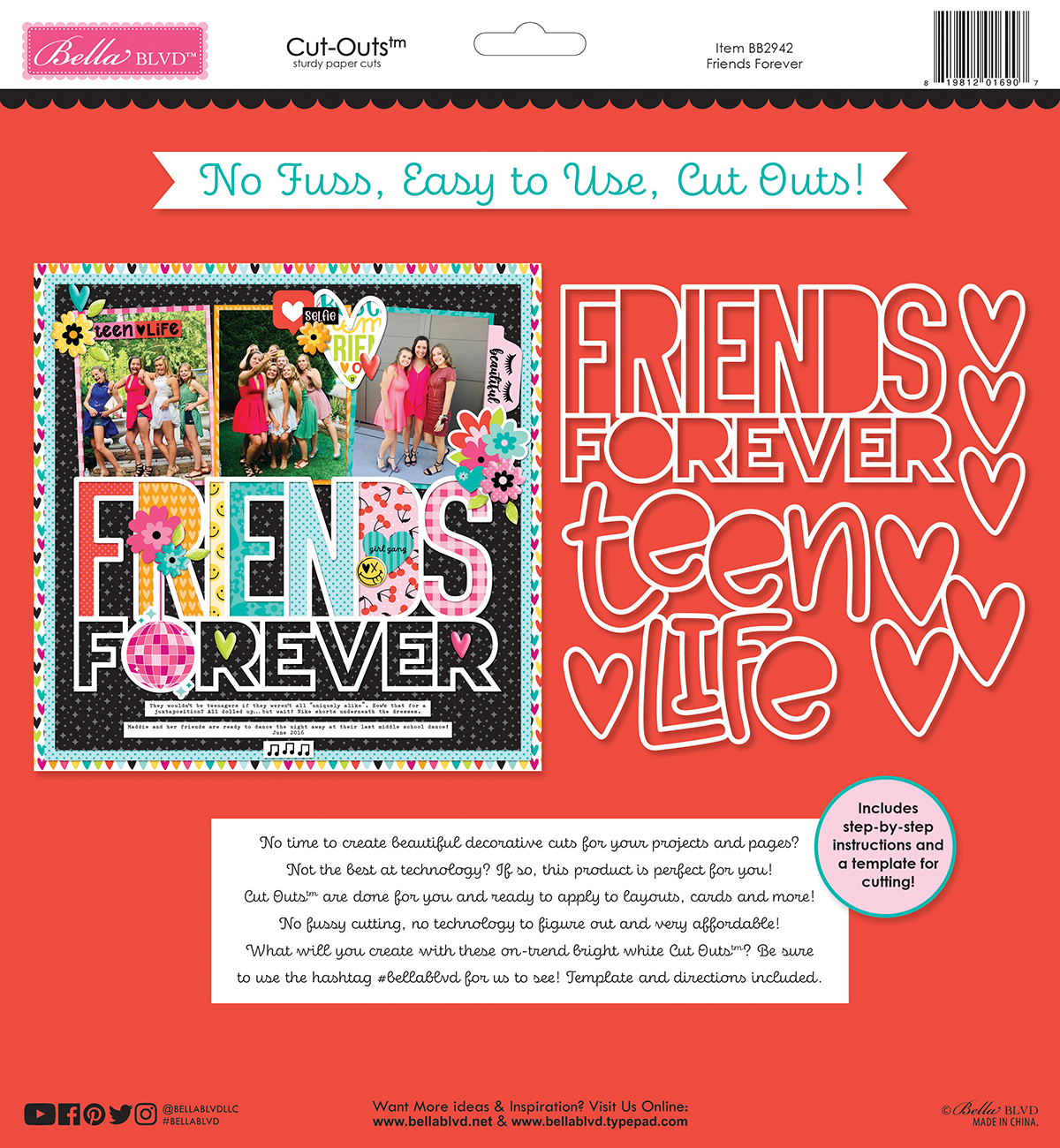 Bell Boulevard Teen Caitlyn Friends Forever Cut Outs