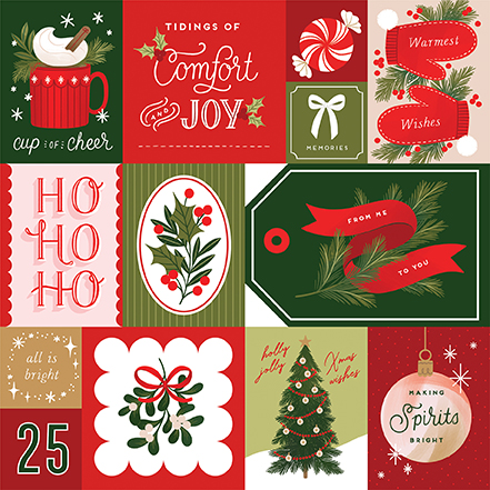 Echo Park Christmas Joy 12X12 Multi Journaling Cards