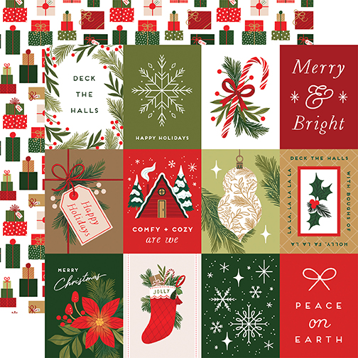 Echo Park Christmas Joy 12X12 3X4 Journaling Cards