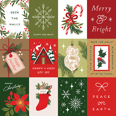 Echo Park Christmas Joy 12X12 3X4 Journaling Cards