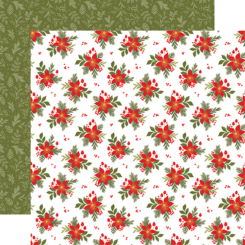 Echo Park Christmas Joy 12X12 Popular Poinsettia