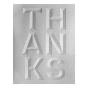 SPELLBINDERS 3D EMBOSS FOLD BEVELED THANK YOU