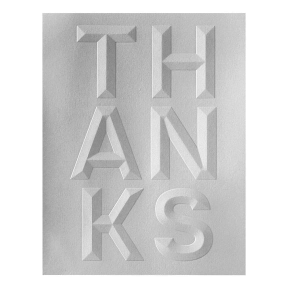 SPELLBINDERS 3D EMBOSS FOLD BEVELED THANK YOU