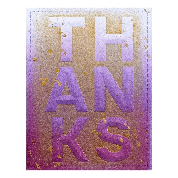 SPELLBINDERS 3D EMBOSS FOLD BEVELED THANK YOU