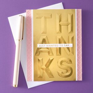 SPELLBINDERS 3D EMBOSS FOLD BEVELED THANK YOU