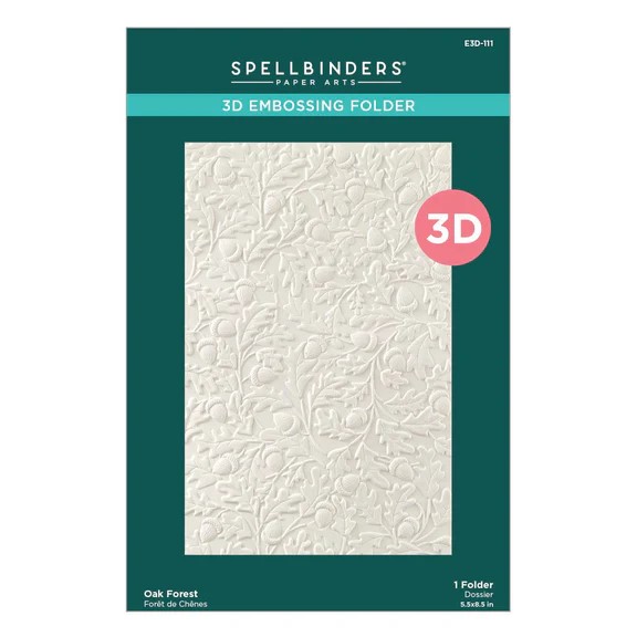 SPELLBINDERS 3D EMBOSSING FOLDER OAK FOREST