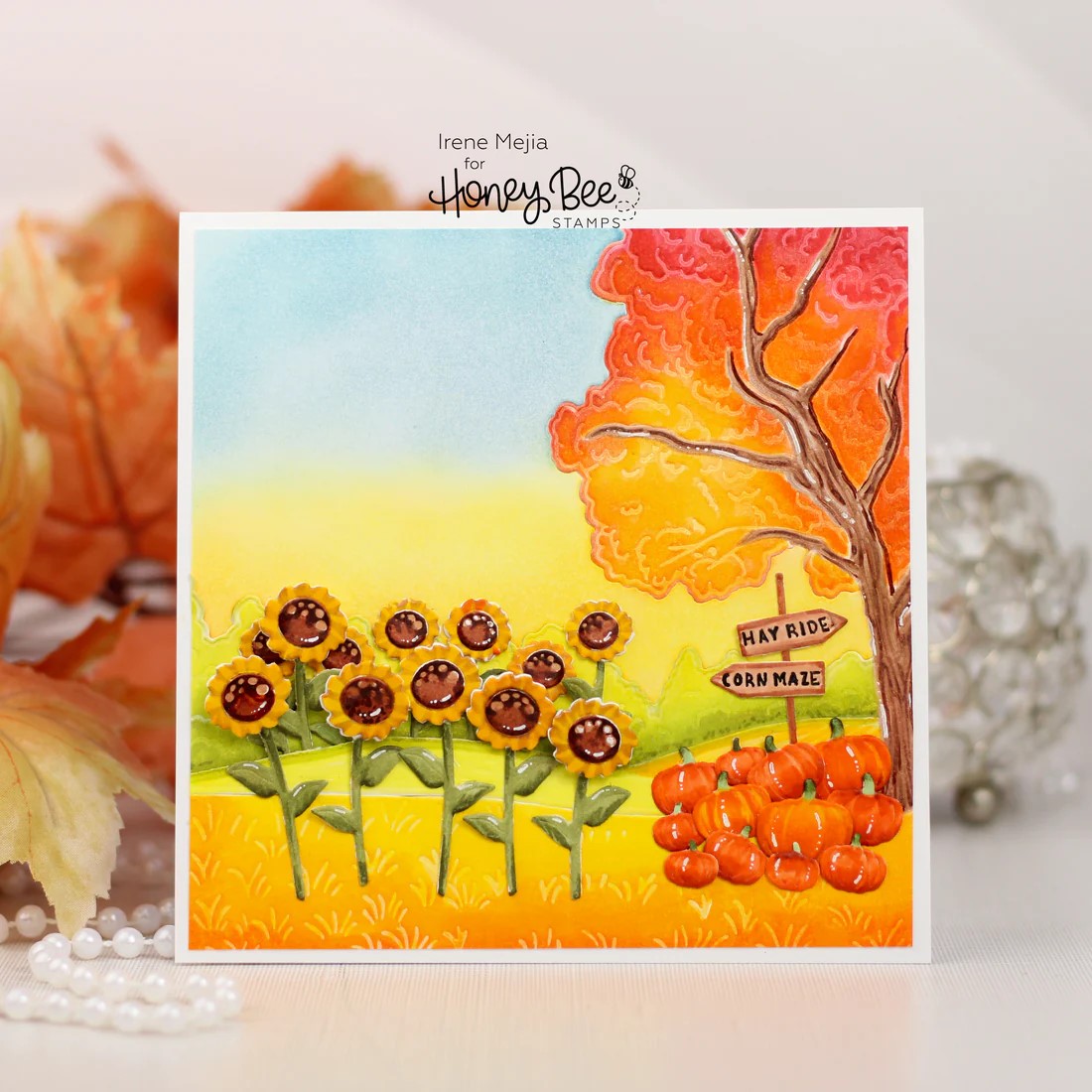 HONEY BEE DIE LOVELY LAYERS FARMHOUSE FIELDS PUMPKIN PATCH ADD ON