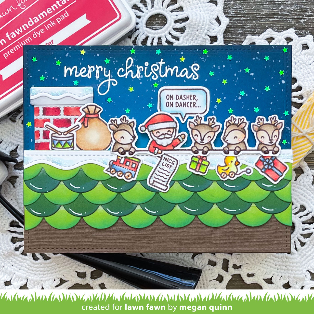 Lawn Fawn Stamp Simply Celebrate Santa