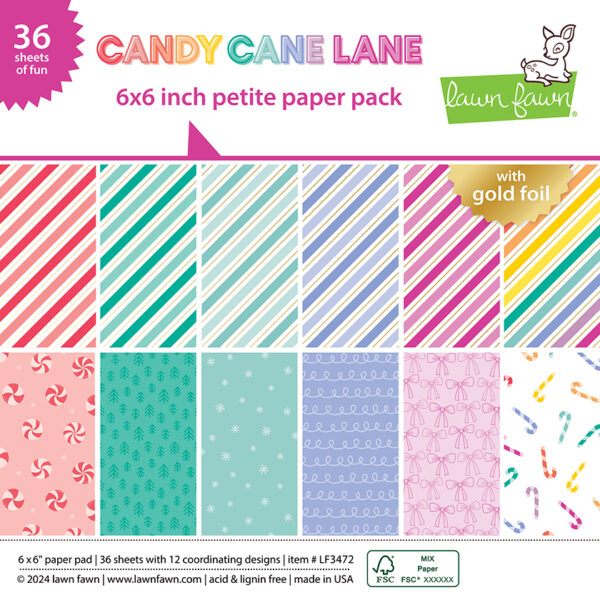 Lawn Fawn 6X6 Pad Candy Cane Lane