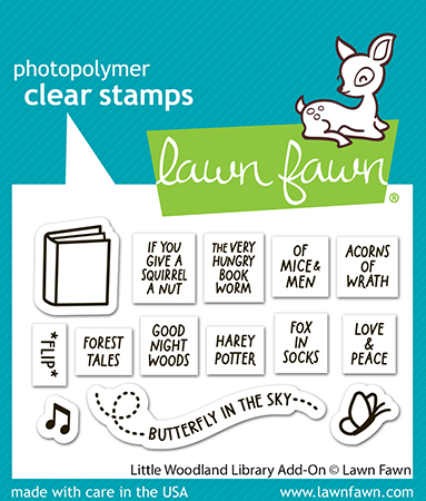 Lawn Fawn Stamp Little Woodland Library Add-on