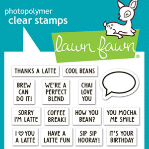 Lawn Fawn Stamp Tiny Sentiments Coffee