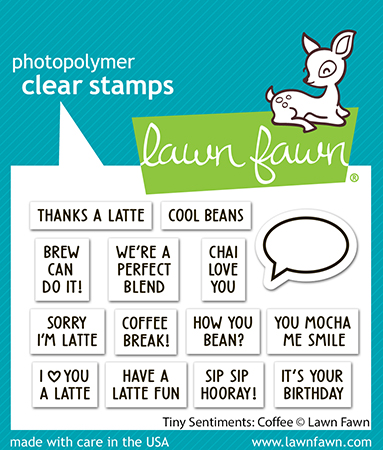 Lawn Fawn Stamp Tiny Sentiments Coffee