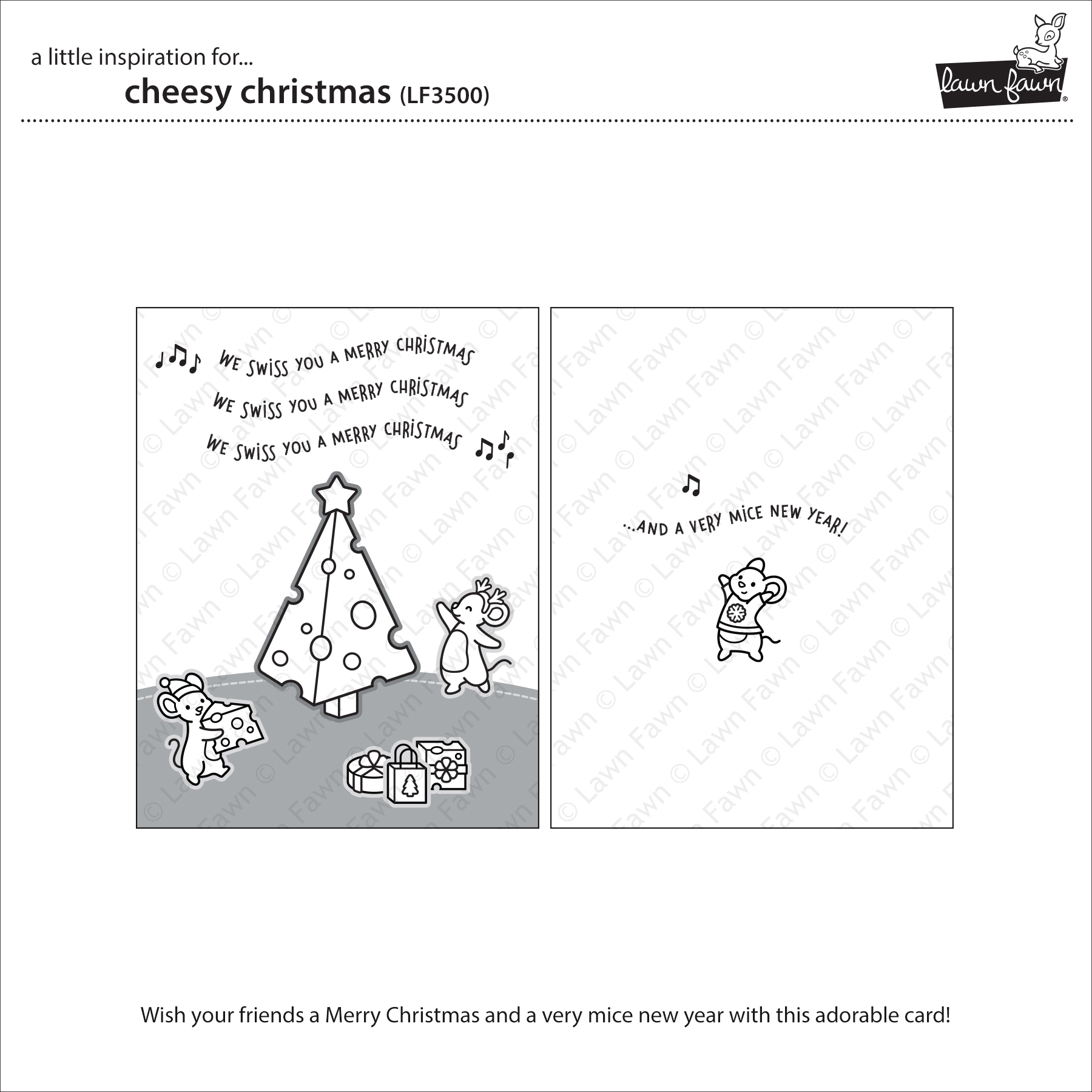 Lawn Fawn Stamp Cheesy Christmas