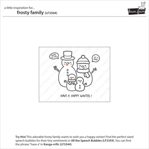 Lawn Fawn Stamp Frosty Family