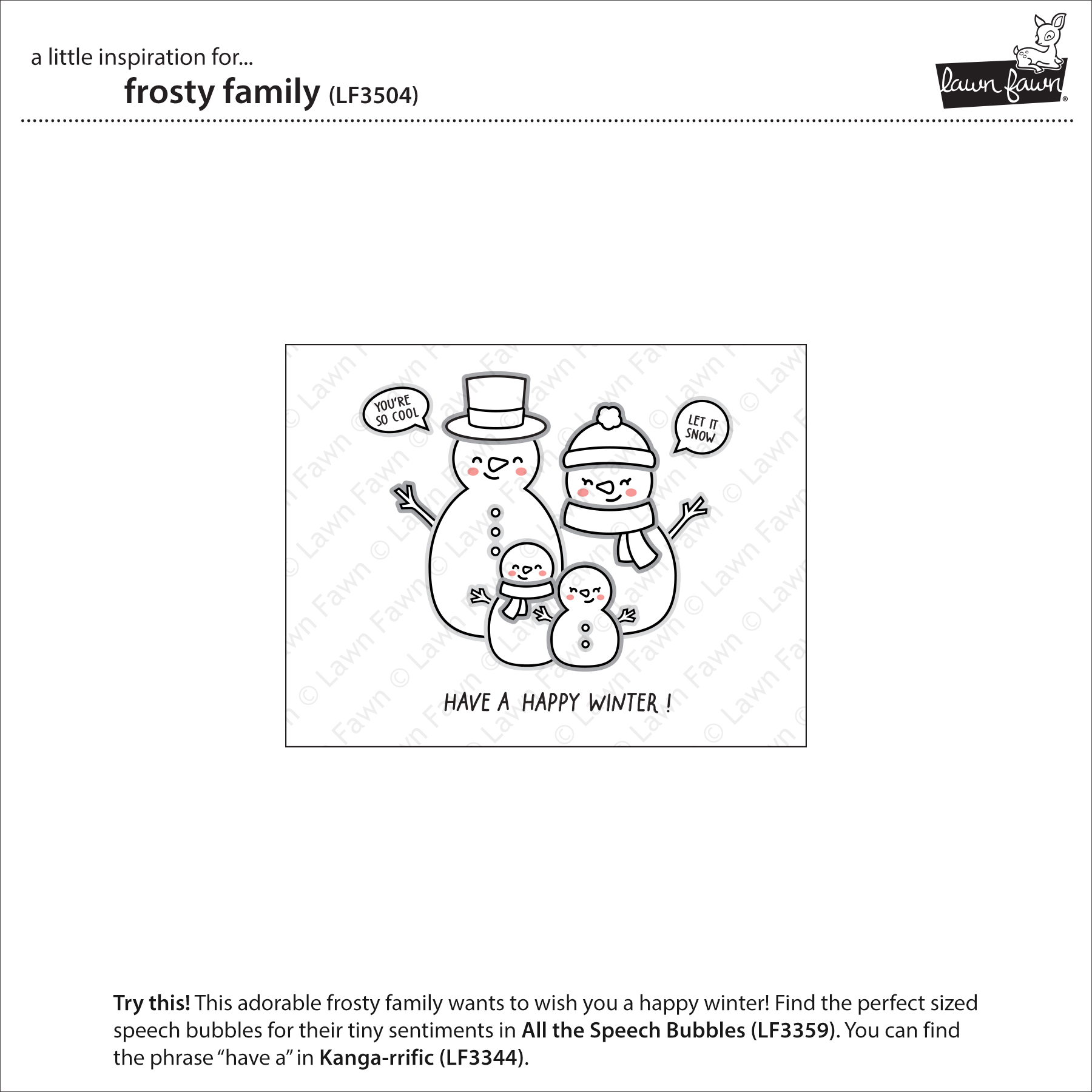 Lawn Fawn Stamp Frosty Family