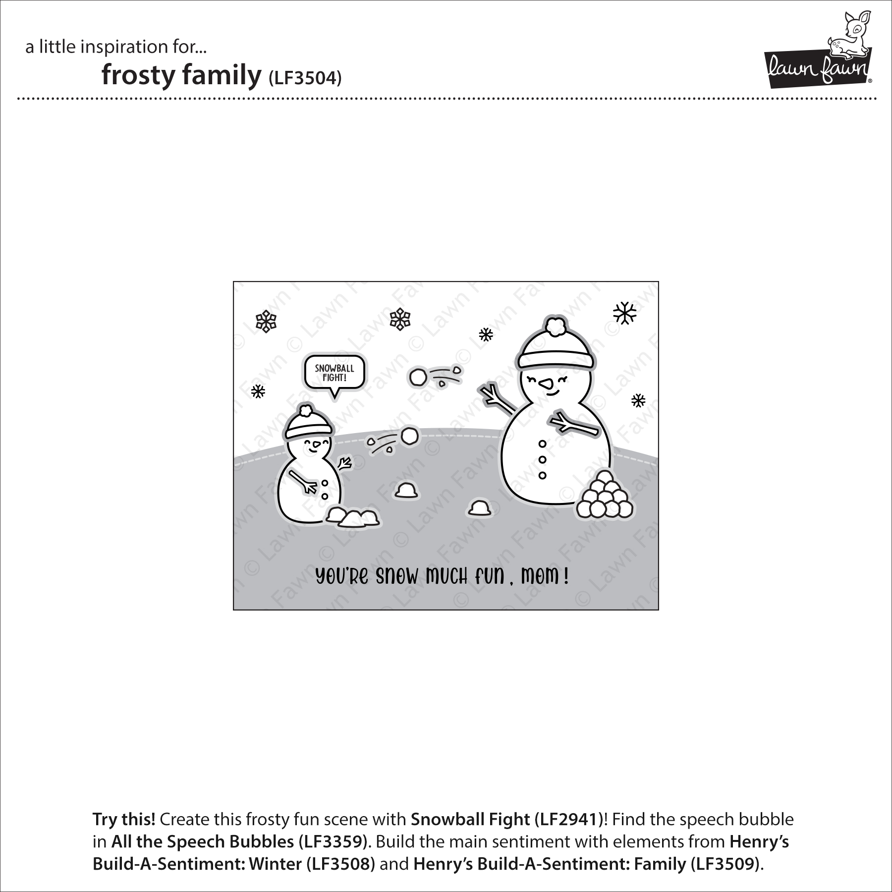 Lawn Fawn Stamp Frosty Family