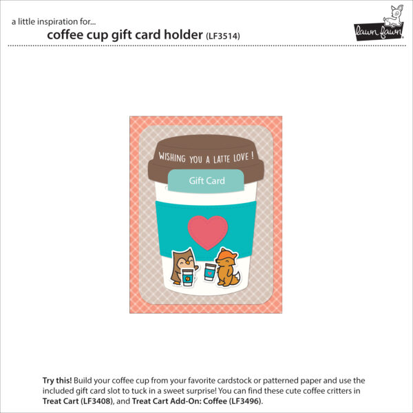 Lawn Fawn Die Coffee Cup Gift Card Holder