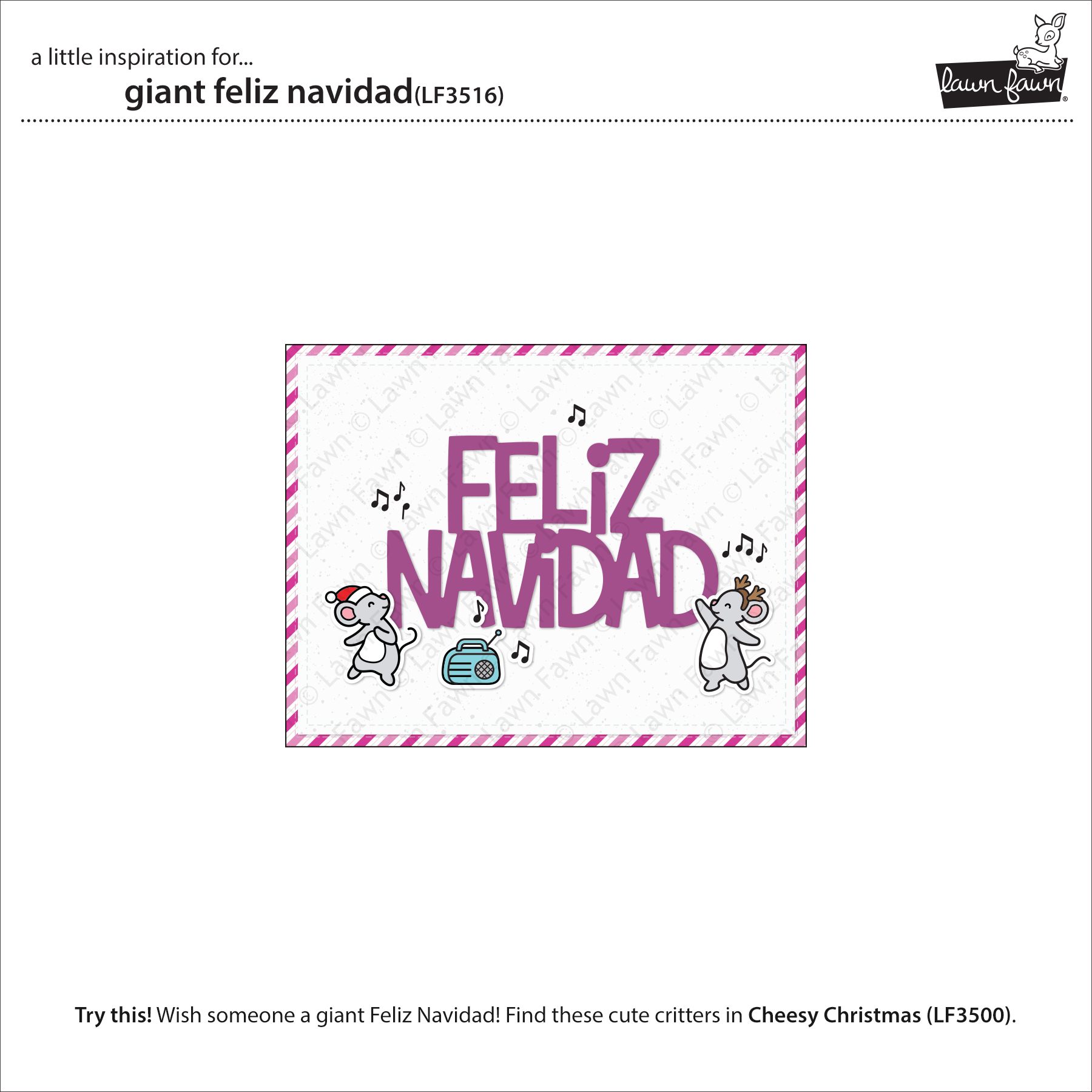 Lawn Fawn Die Giant Feliz Navidad