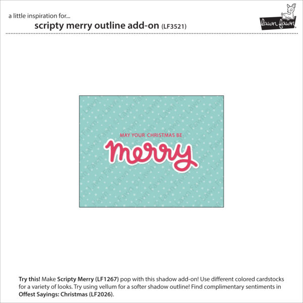 Lawn Fawn Die Scripty Merry Outline Add-on