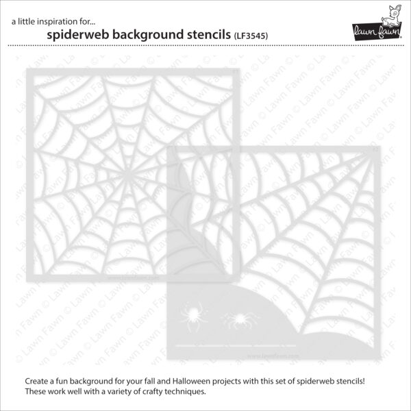 Lawn Fawn Stencil Spiderweb Background