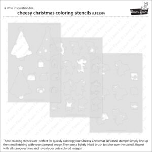 Lawn Fawn Stencil Cheesy Christmas Coloring