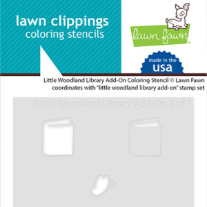 Lawn Fawn Stencil Little Woodland Library Add-on Coloring