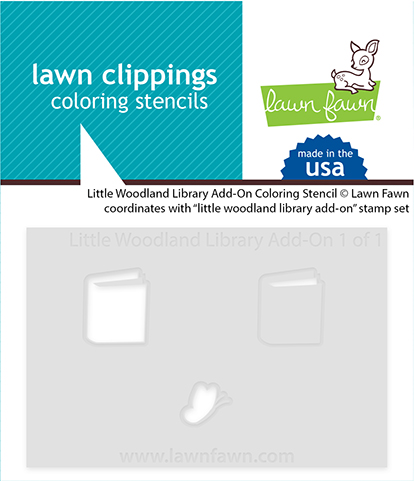 Lawn Fawn Stencil Little Woodland Library Add-on Coloring