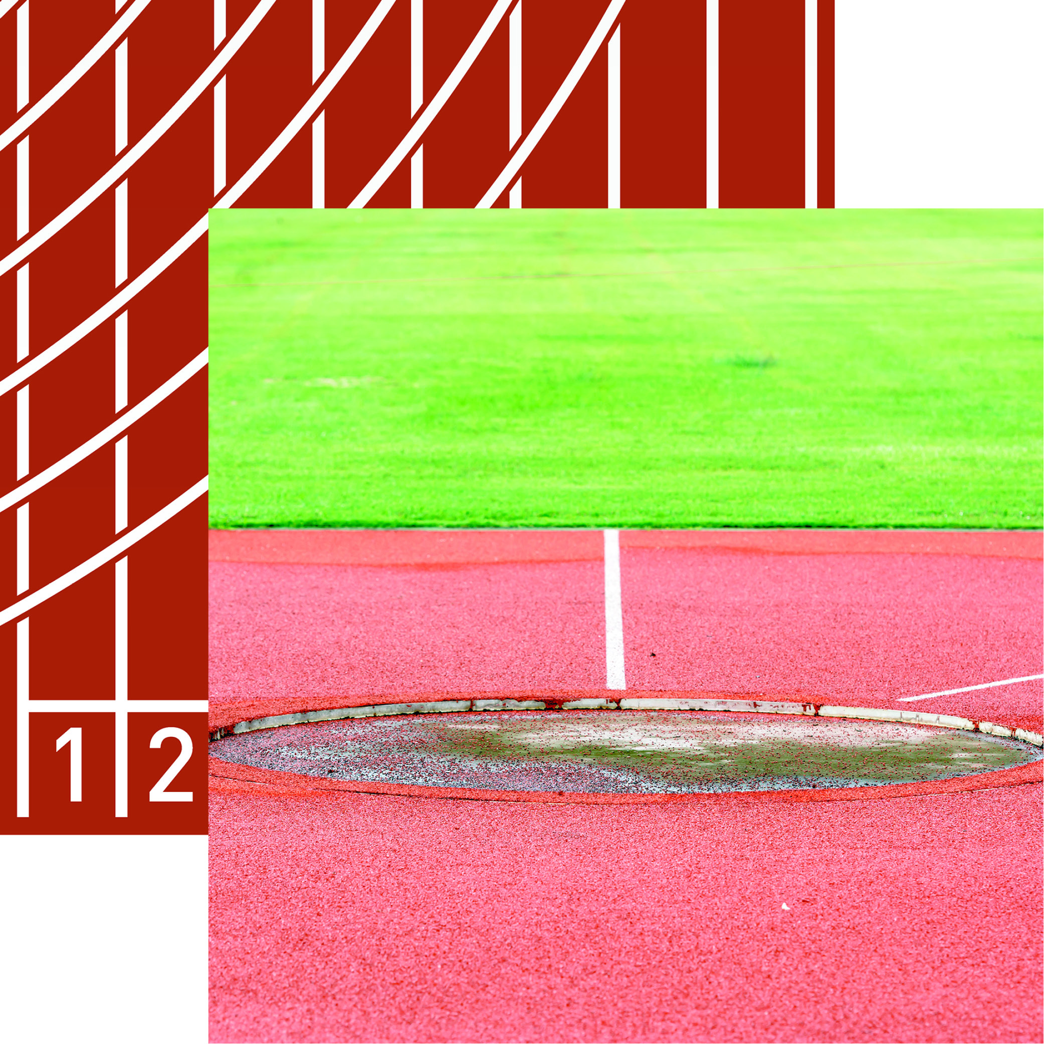 Reminisce Let’s Play Track & Field 12X12 Discus Energy