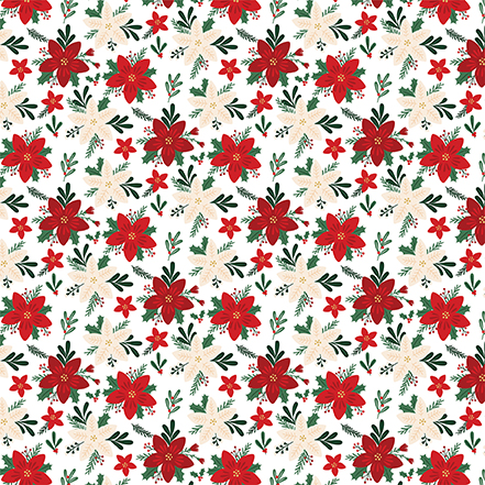 Echo Park Nutcracker Christmas 12X12 Merry Floral