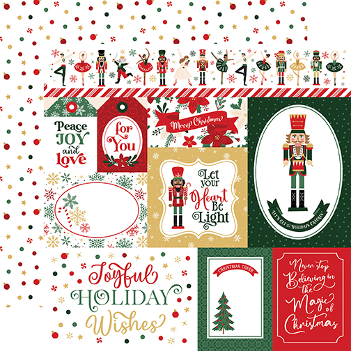 Echo Park Nutcracker Christmas 12X12 Multi Journaling Cards