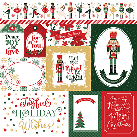 Echo Park Nutcracker Christmas 12X12 Multi Journaling Cards