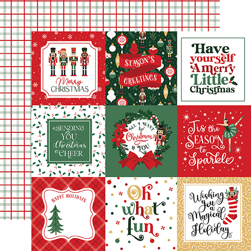 Echo Park Nutcracker Christmas 12X12 4X4 Journaling Cards