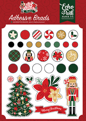 Echo Park Nutcracker Christmas Adhesive Brads