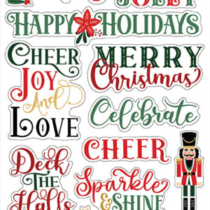 Echo Park Nutcracker Christmas 6X13 Chipboard Word & Phrases